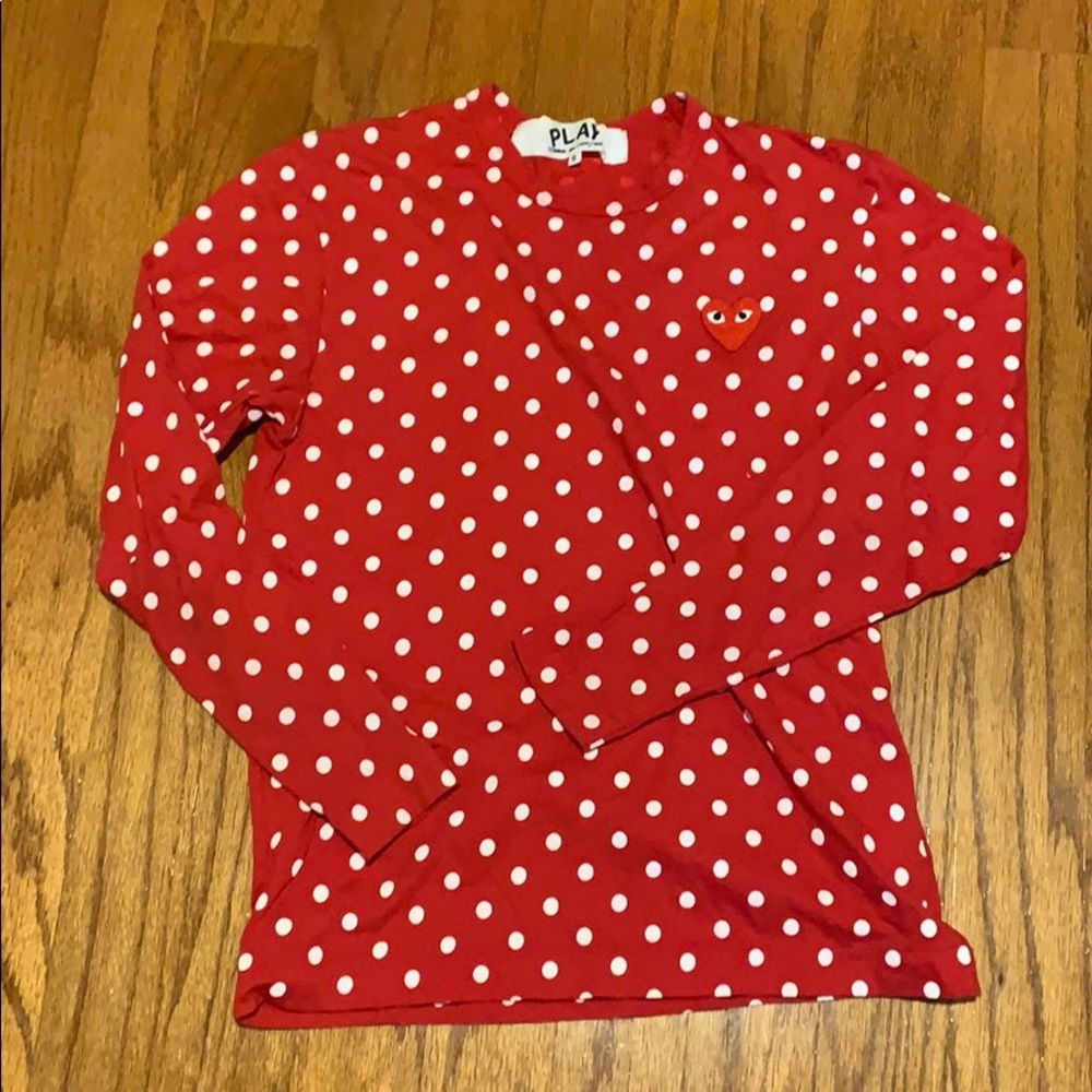 Comme Des garçon polka dot shirt